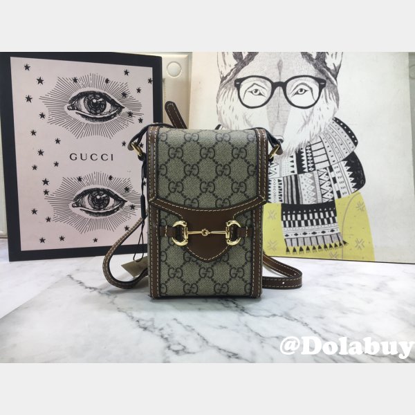 Replica Gucci Brown Gucci Horsebit 1955 mini 625615 bag