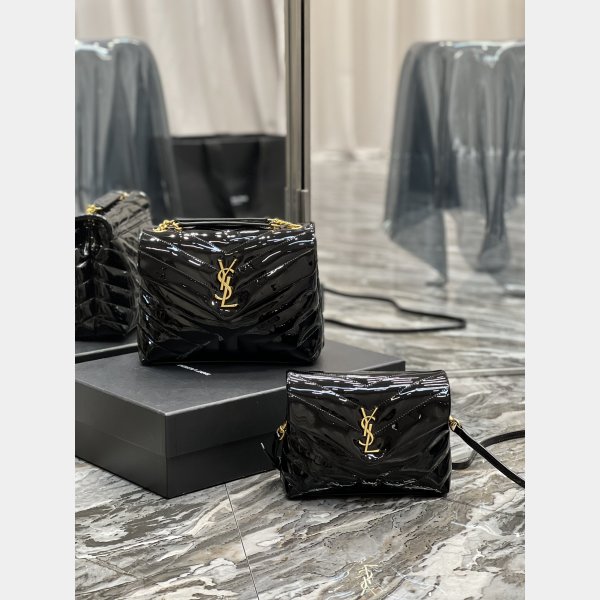 Designer Fake YSL Loulou 494699/467072 Black Handbags Online