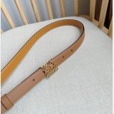 Top Loewe Pebble Grain Calf Anagram Belt 2.0CM