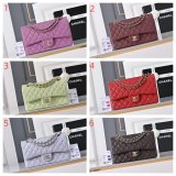 Top Quality CC 25cm Flap Handbags Caviar leather
