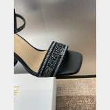 Top Quality Dior Silver-Tone Strass Heeled Sandal 9.5CM