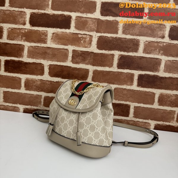 Ophidia Gucci Backpack Ebony Supreme #795221 Replica Handbag