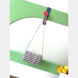 Top Clutch With Chain AP4986 Printed Fabric & Gold-tone Metal Bag