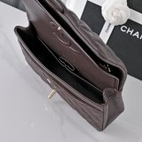 Top Quality CC 25cm Flap Handbags Caviar leather
