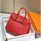 Hermes Birkin Togo leather Handbags Red 35CM