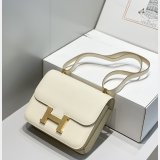 Top Hermes handmade Stiching Constance Bag 23cm