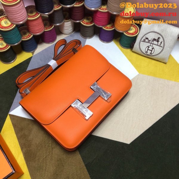 Hermes Constance Bag 23cm Epsom Leather Orange