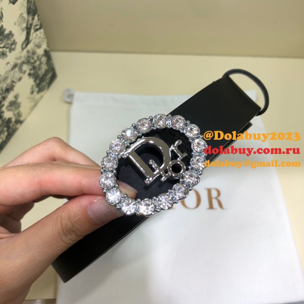 Wholesale Christian Dior AAA Belts 30mm Black Replica