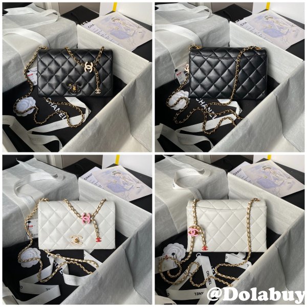 Replica AS4967 Classic Flap Luxury 7 Star Black/White Bags