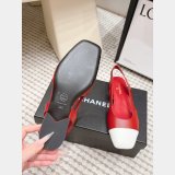 CC Flat Calf Leather Slingbacks Shoes