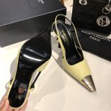 Luxury Saint Laurent Slingback Pumps In Patent Leather