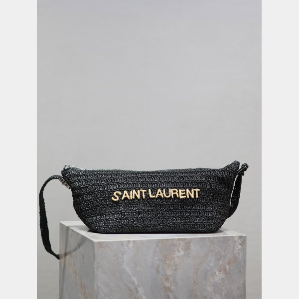 Top Quality SAINT LAURENT Raffia woven Crossbody bag 667490