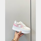 Celine BLOCK WEDGE SNEAKER IN CALFSKIN AND SUEDE CALFSKIN