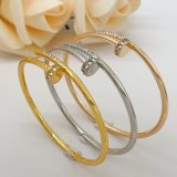 Juste un Clou bracelet  small model reverse-set diamonds