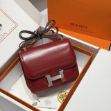 Luxury Hermes handmade Stiching Constance Bag Box Leather