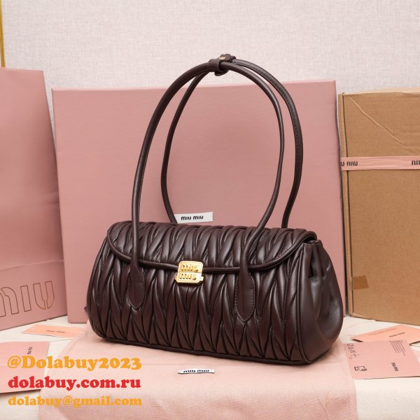 Miu Miu Matelasse Nappa Leather Shoulder Bag 5BD265