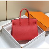 Hermes Birkin Togo leather Handbags Red 35CM