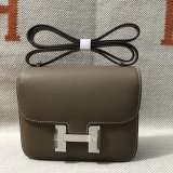 Hermes Constance Bag 18cm Epsom Leather Dark grey