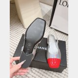 CC Flat Calf Leather Slingbacks Shoes