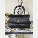 Luxury CC COCO HANDLE SNAKE SKIN HANDBAG 25CM