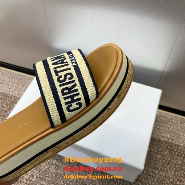 Designer Dior Dway Platform Slide