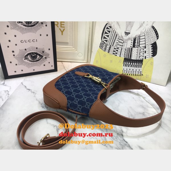 Gucci 1:1 Quality Jackie 1961 small shoulder 636706 Dark blue bag