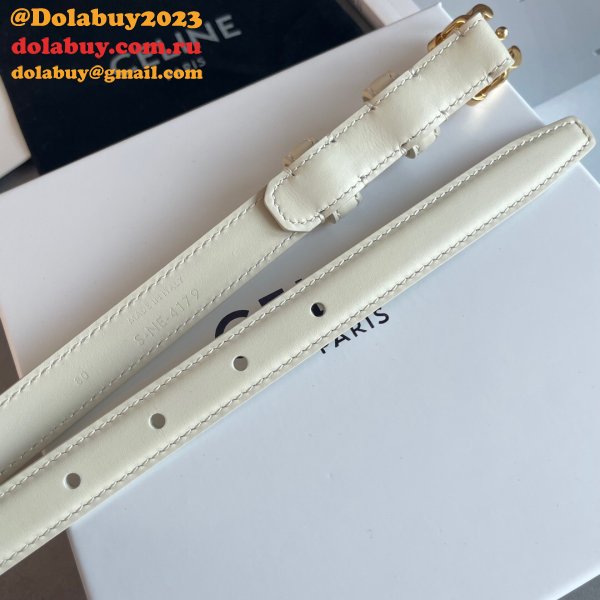 Designer 18mm Dupe Belt White Replica