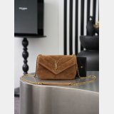 YSL LOULOU MATELASSE suede handbag
