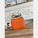 Luxury Hermes handmade Stiching Constance Bag 18CM
