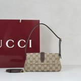Gucci AAA+ 867156 Jackie Small Shoulder Black/Sand Bag
