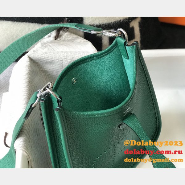 Hermes Evelyne Green Quality AAA+ Replica Handbags