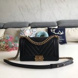 UK CC V Le Boy Top Quality Replica Black Bags Lambskin 25cm