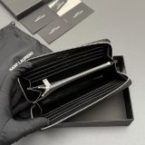 CASSANDRE MATELASSE ZIP AROUND WALLET IN GRAIN LEATHER