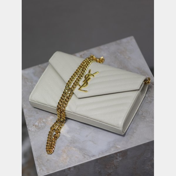 Quality YSL Designer 393953/377828 Caviar Leather Envelope Bag