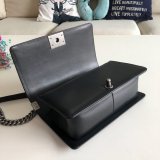 Fashion CC Le Boy Top Quality Black Bags lambskin 25cm