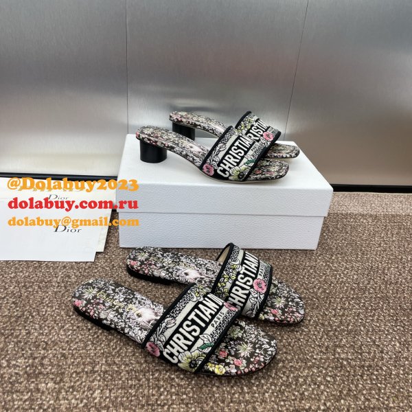 Top Quality DIOR Dway Slide Women Shoes