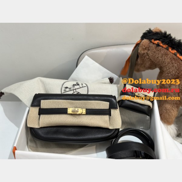 Designer hermes kelly moove 17cm swift leather Luxury bag