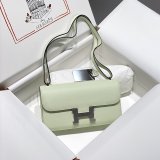 Perfect Hermes handmade Stiching Constance Elan Bag 24cm