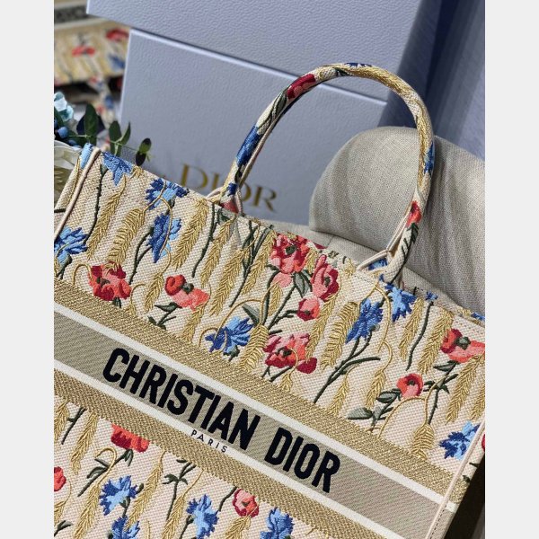 Christian Dior Replica Book Tote Oblique Embroidery