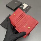 Saint Laurent MATELASSE compact zip around wallet