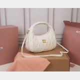 MIU MIU Wander matelasse nappa leather hobo bag 25CM