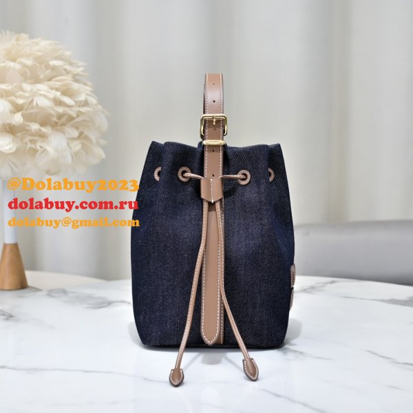 7 Star MiuMIU New Canvas Bucket 5BE089 Bag
