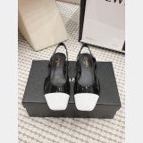 CC Flat Calf Leather Slingbacks Shoes