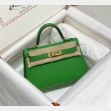 Perfect Hermes human handmade stiching Mini Kelly