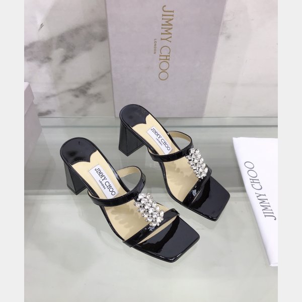 Top Designer Flat Sandals Jimmy Choo Heel 7 cm High Replica Shoes