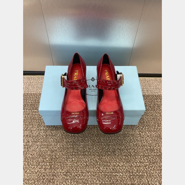 Prada 1:1 Mirror Patent Leather Mary Jane Pumps