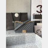 Top Replica CC Le Boy Flap Bag caviar leather 25CM