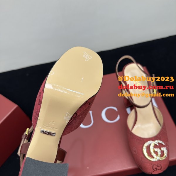 Women's Platform Pump With Double G Canvas