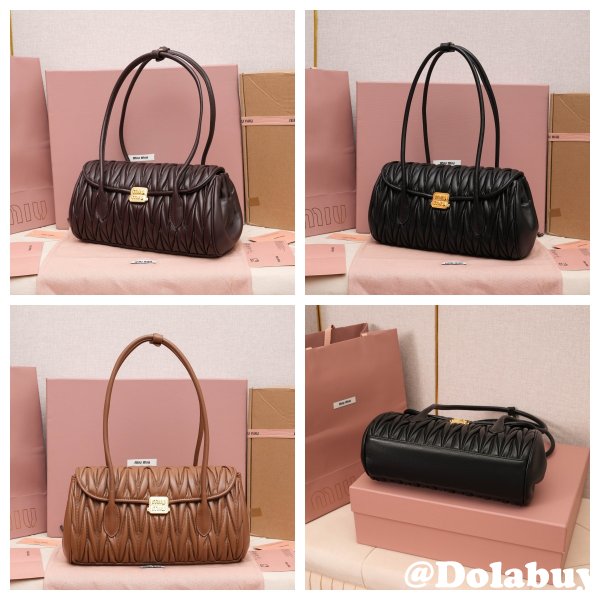 Miu Miu Matelasse Nappa Leather Shoulder Bag 5BD265