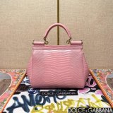 Dolce & Gabban Lizard-skin pattern Sicily handbag 20CM